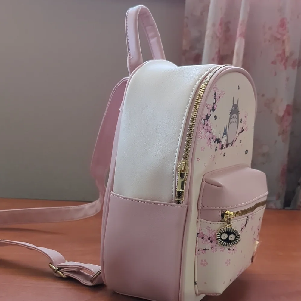 My Neighbor Totoro Cherry Blossom Mini Backpack - Pink & Cream